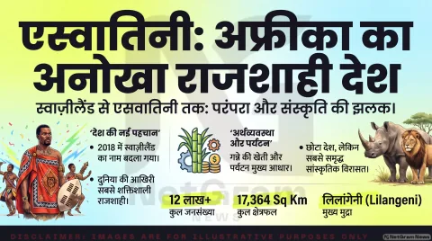एस्वातिनी (Eswatini) देश की पूरी जानकारी: इतिहास, राजधानी, संस्कृति, अर्थव्यवस्था और जीवन शैली
