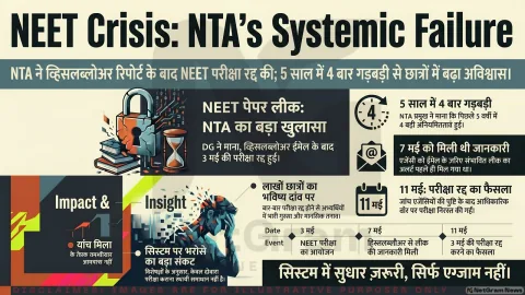 NEET पेपर लीक विवाद पर NTA DG की बड़ी स्वीकारोक्ति, 3 मई की परीक्षा रद्द होने से छात्रों में बढ़ा गुस्सा