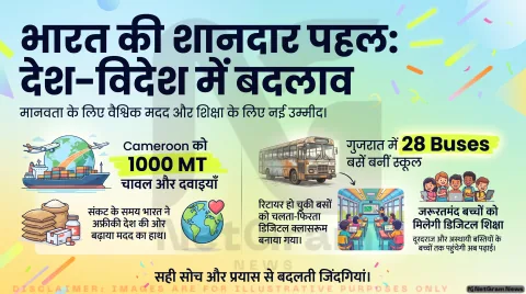 भारत ने Cameroon को भेजा चावल और दवाइयां, गुजरात की 'School on Wheels' पहल बनी बच्चों की नई उम्मीद