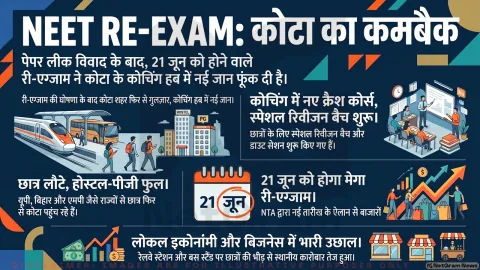 NEET-UG री-एग्ज़ाम से कोटा में फिर लौटी रौनक, छात्रों की वापसी से कोचिंग हब दोबारा गुलज़ार