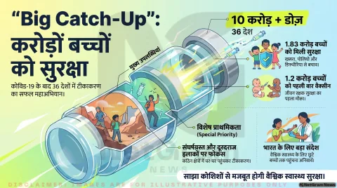 कोविड के बाद दुनिया के बच्चों के लिए उम्मीद बनी “Big Catch-Up” मुहिम, 36 देशों में 10 करोड़ से ज्यादा वैक्सीन डोज़ पहुंचीं
