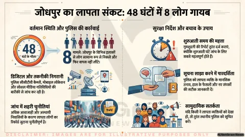 जोधपुर में 48 घंटे के भीतर 8 लोग लापता, लगातार बढ़ते मामलों से परिवारों की चिंता गहरी