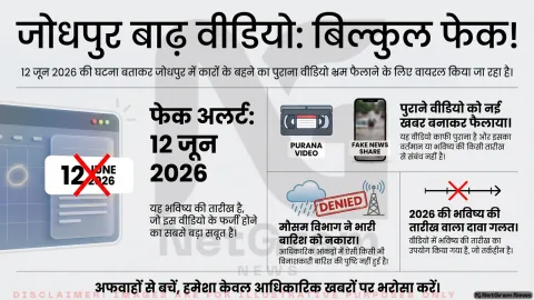 फैक्ट चेक: क्या 12 जून को जोधपुर में भारी बारिश से कारें बह गईं? वायरल वीडियो के दावे की पड़ताल
