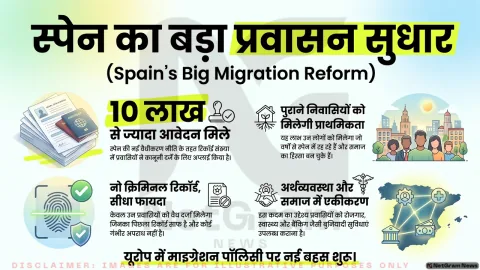 स्पेन में लीगल स्टेटस योजना को बड़ी प्रतिक्रिया, 10 लाख से अधिक अनियमित प्रवासियों ने किया आवेदन