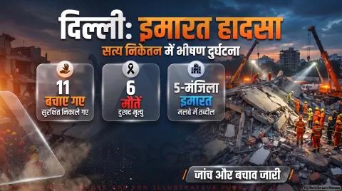 मलबे से 11 लोगों को सुरक्षित निकाला गया, एनडीआरएफ-पुलिस का सर्च ऑपरेशन जारी : Delhi Disaster Response Live