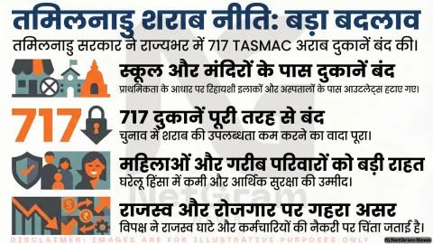 तमिलनाडु में 717 TASMAC शराब दुकानें बंद, सरकार के फैसले पर शुरू हुई बड़ी बहस