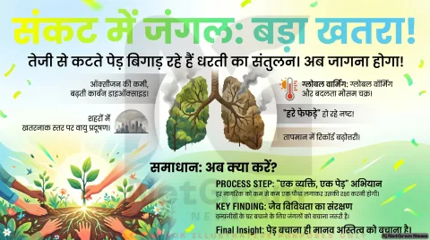 घटते पेड़ और सिकुड़ते वन क्षेत्र : पर्यावरण संतुलन, जैव विविधता, जलवायु परिवर्तन और मानव जीवन के लिए बढ़ता गंभीर खतरा
