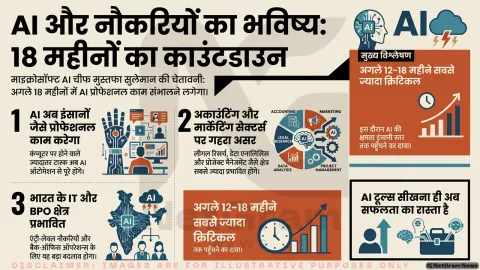 “18 महीने में बदल सकती है सफेदपोश नौकरियों की दुनिया”: माइक्रोसॉफ्ट AI चीफ़ की चेतावनी से बढ़ी