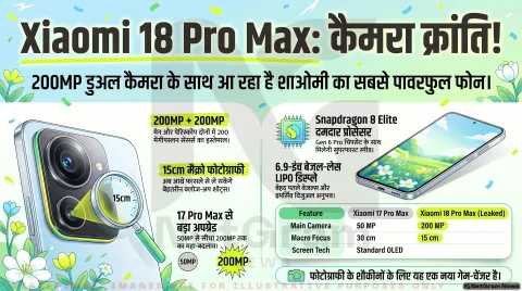 Xiaomi 18 Pro Max में 200MP मेन और 200MP पेरिस्कोप कैमरा मिलने की चर्चा, नए लीक में बड़े बदलाव का दावा
