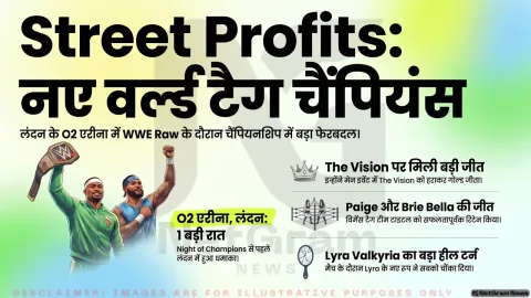 लंदन WWE Raw में बड़ा उलटफेर, Street Profits बने नए वर्ल्ड टैग चैंपियन