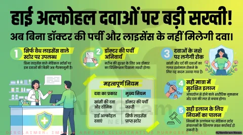 हाई अल्कोहल वाली दवाओं की बिक्री पर सख्ती, अब डॉक्टर की पर्ची और लाइसेंस वाली मेडिकल दुकान से ही मिलेगी दवा