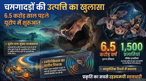 चमगादड़ों की उत्पत्ति पर Nature की ऐतिहासिक रिसर्च; यूरोप से शुरू हुआ 6.5 करोड़ साल का सफर: Bat Evolution Discovery Alert 2026