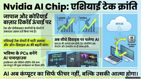 Nvidia के नए AI चिप से एशियाई बाजारों में तेजी, जापान और दक्षिण कोरिया के शेयर सूचकांक नई ऊंचाई पर