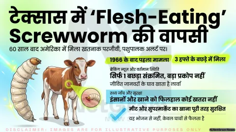 60 साल बाद टेक्सास में मिला flesh-eating screwworm, क्या इंसानों को भी खतरा? जानिए पूरा मामला