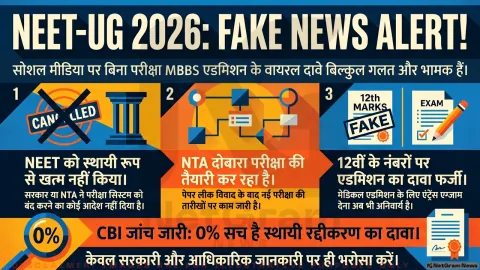 NEET-UG 2026 हमेशा के लिए रद्द? बिना परीक्षा MBBS एडमिशन के वायरल दावे की सच्चाई क्या है