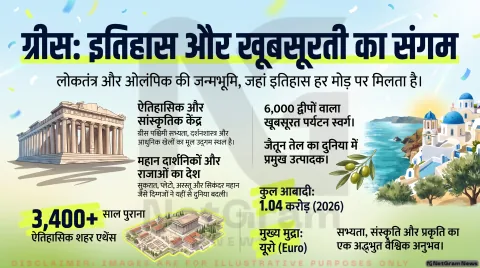Greece Country Profile 2026: जानिए ग्रीस की राजधानी, मुद्रा, प्रधानमंत्री, जनसंख्या और प्रमुख पर्यटन स्थलों की पूरी जानकारी!