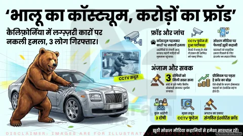कैलिफ़ोर्निया में ‘भालू कॉस्ट्यूम’ पहनकर इंश्योरेंस फ्रॉड, तीन लोगों को सजा