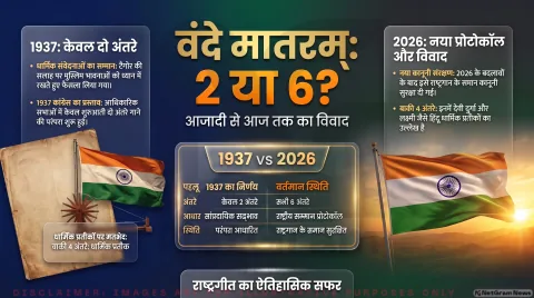 सभी 6 अंतरे बनाम 2 अंतरे; जानिए कानूनी सुरक्षा और राजनीतिक बहस के नियम : National Song Protocol Updates