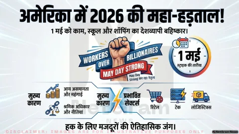 अमेरिका में मजदूर दिवस पर बड़ा आंदोलन, “Workers Over Billionaires” अभियान से बढ़ी हलचल