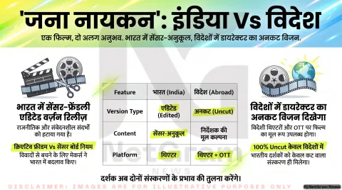 विजय की फिल्म ‘जना नायकन’ का अनकट वर्ज़न विदेशों में रिलीज़, भारत में दर्शकों को मिलेगा एडिटेड संस्करण