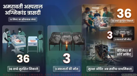 36 बच्चे सुरक्षित निकाले गए, वेंटिलेटर में शॉर्ट सर्किट की जांच तेज : Maharashtra Hospital Tragedy Live Updates