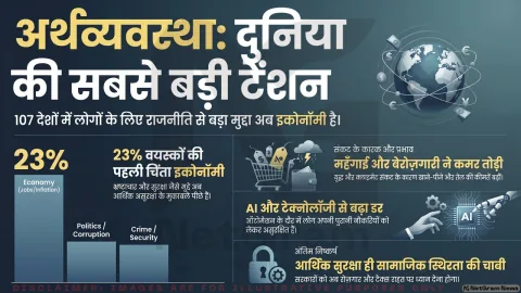 दुनिया की सबसे बड़ी टेंशन बनी अर्थव्यवस्था, राजनीति और सुरक्षा से भी आगे निकली महँगाई-रोज़गार की चिंता