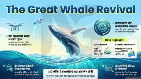 समुद्र में लौट रही दिग्गज व्हेल्स: संरक्षण प्रयासों से बढ़ी दुनिया की सबसे बड़ी प्रजातियों की संख्या