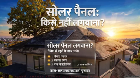 किराएदार और कम धूप वाले घर सावधान! सोलर पैनल लगवाने से पहले जानें लागत, बचत और सही सलाह