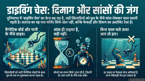 डाइविंग चेस: जब स्विमिंग पूल के अंदर सांस रोककर खेली गई शतरंज, दुनिया रह गई हैरान