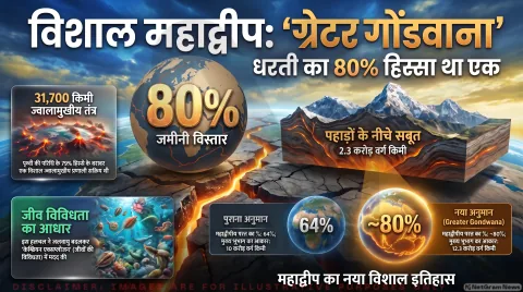 Gondwana Discovery: समैरियम-नियोडिमियम आइसोटोप्स से 2.3 करोड़ वर्ग किमी के दबे भूखंडों की पहचान
