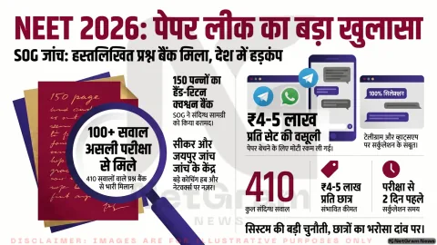 NEET 2026 पेपर लीक की आशंका से हड़कंप, राजस्थान SOG ने तेज़ की हाई-लेवल जांच
