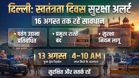 BNS धारा 223 के तहत होगी कार्रवाई; जानिए सेंट्रल दिल्ली पुलिस की अपील : Independence Day Security Live Updates:
