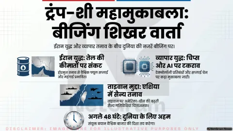 ट्रंप–शी शिखर वार्ता पर दुनिया की नज़र, ईरान युद्ध और व्यापार तनाव के बीच बीजिंग में हाई-स्टेक्स बातचीत शुरू