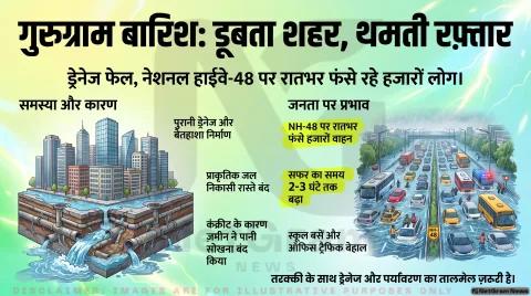 गुरुग्राम की बारिश ने फिर खोली शहर की तैयारी की पोल, हर साल क्यों दोहराती है पानी भरने की समस्या?