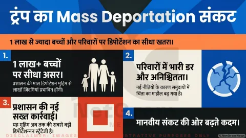 ट्रम्प प्रशासन की ‘मास डिपोर्टेशन’ मुहिम से बढ़ी चिंता, 1 लाख से ज्यादा बच्चों पर पड़ा असर