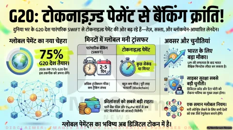 G20 देशों में बढ़ रहा टोकनाइज़्ड क्रॉस-बॉर्डर पेमेंट सिस्टम: इंटरनेशनल पैसे भेजना होगा तेज़, सस्ता और आसान