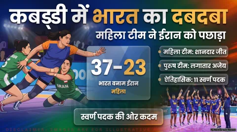 महिला टीम ने ईरान को 37-23 से हराया; पुरुष टीम आज बांग्लादेश के सामने: Asian Games Kabaddi Alert 2026