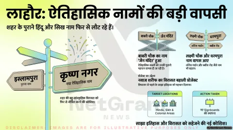 लाहौर में बदल रहे पुराने नाम, पाकिस्तान अपनी ऐतिहासिक पहचान लौटाने की कोशिश में