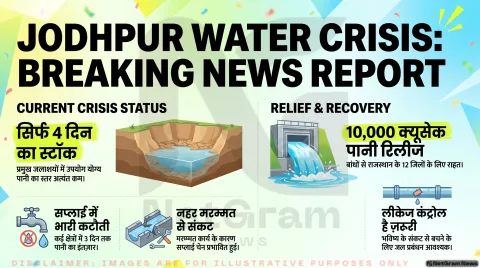 जोधपुर में गहराया जल संकट, कायलाना-तख्तसागर में सिर्फ चार दिन का पानी शेष