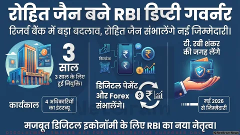 RBI को मिला नया डिप्टी गवर्नर — रोहित जैन को 3 साल के लिए बड़ी जिम्मेदारी