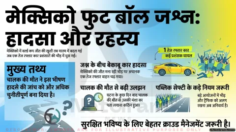 मेक्सिको में फुटबॉल जश्न के दौरान भीड़ पर चढ़ी कार, बाद में चालक की मौत से जांच और उलझी