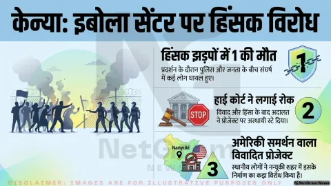 केन्या में इबोला क्वारंटीन सेंटर को लेकर हिंसक विरोध, अदालत ने परियोजना पर लगाई अस्थायी रोक