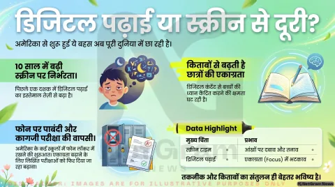 स्क्रीन से दूरी या डिजिटल पढ़ाई? अमेरिका में छिड़ी नई बहस, दुनिया भर में ट्रेंड कर रहा ‘स्क्रीन-फ्री स्कूल’ आंदोलन