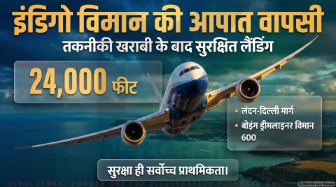 लंदन से दिल्ली आ रही फ्लाइट 6E4 में तकनीकी खराबी; 24 हजार फीट से हीथ्रो लौटा विमान : IndiGo Flight Emergency Return