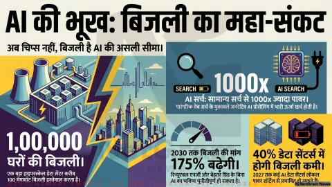 AI की रफ्तार पर बिजली का ब्रेक? डेटा सेंटर्स की बढ़ती भूख ने बढ़ाई दुनिया की टेंशन