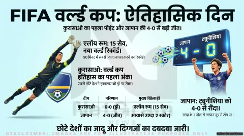 फीफा विश्व कप 2026: कुरासाओ ने रचा इतिहास, जापान ने ट्यूनीशिया को 4-0 से हराया