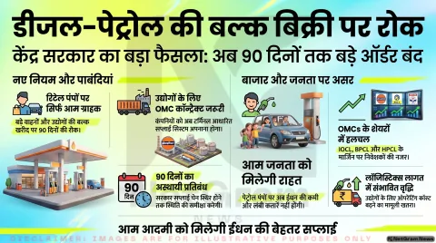 सरकार का बड़ा फैसला: 90 दिनों के लिए हाई-स्पीड डीजल और पेट्रोल की खुले बिक्री पर रोक