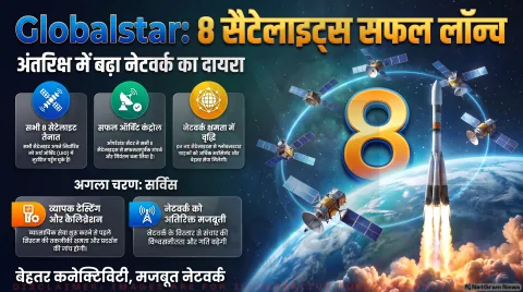 Globalstar Satellite Launch Alert: अंतरिक्ष में तैनात हुए 8 नए सैटेलाइट; तुरंत पढ़ें नेटवर्क विस्तार की पूरी रिपोर्ट