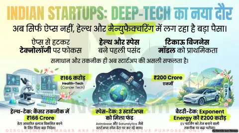 भारत के स्टार्टअप्स में बड़ा बदलाव: अब सिर्फ ऐप नहीं, हेल्थ, स्पेस और मैन्युफैक्चरिंग में लग रहा है निवेश