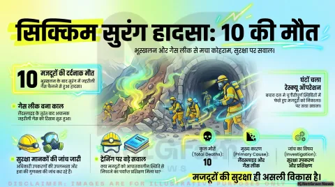 Sikkim Tunnel Accident LIVE: सिक्किम में बड़ा हादसा! टनल में गैस लीक होने से 10 मजदूरों की मौत, कई अंदर फंसे; रेस्क्यू जारी